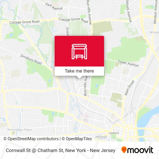 Mapa de Cornwall St @ Chatham St