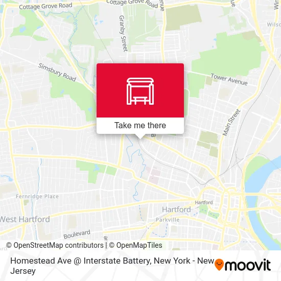 Homestead Ave @ Interstate Battery map