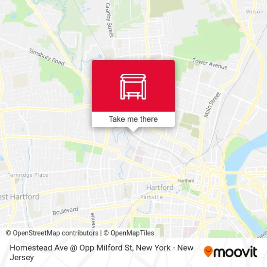 Homestead Ave @ Opp Milford St map