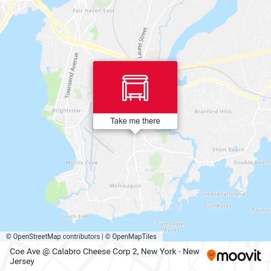 Coe Ave @ Calabro Cheese Corp 2 map