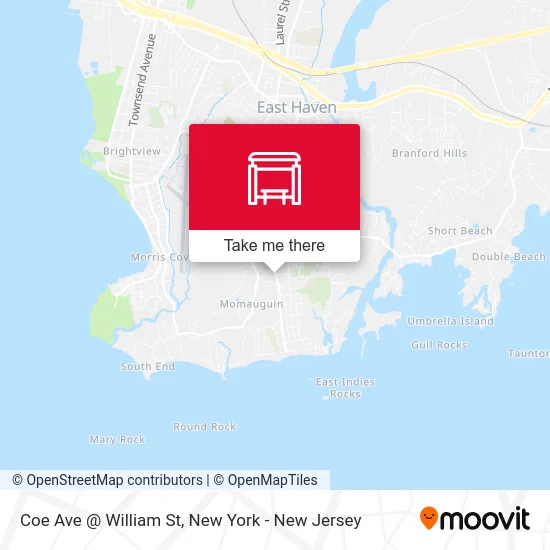 Coe Ave @ William St map