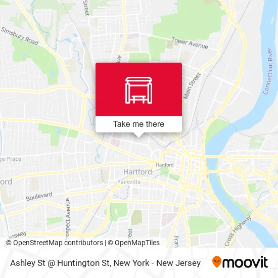 Mapa de Ashley St @ Huntington St