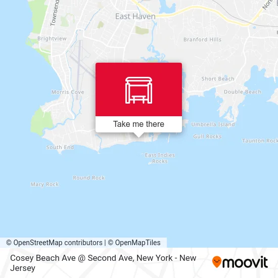 Cosey Beach Ave @ Second Ave map