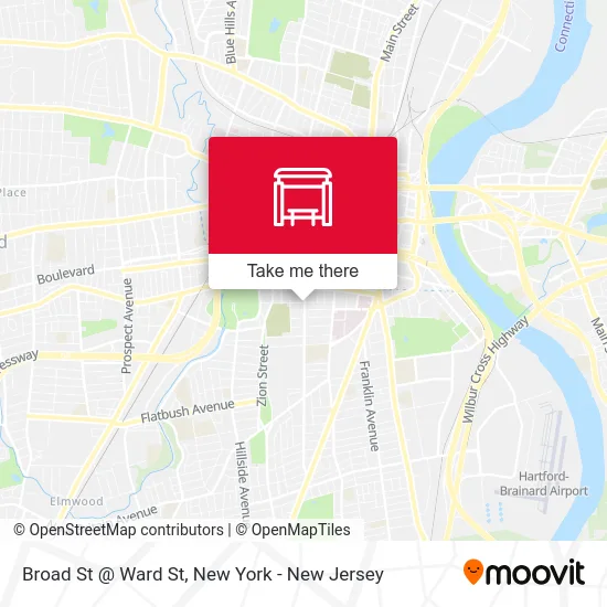 Broad St @ Ward St map