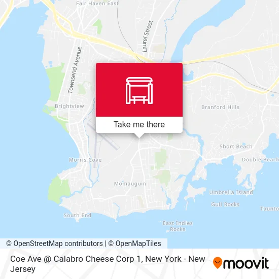 Coe Ave @ Calabro Cheese Corp 1 map