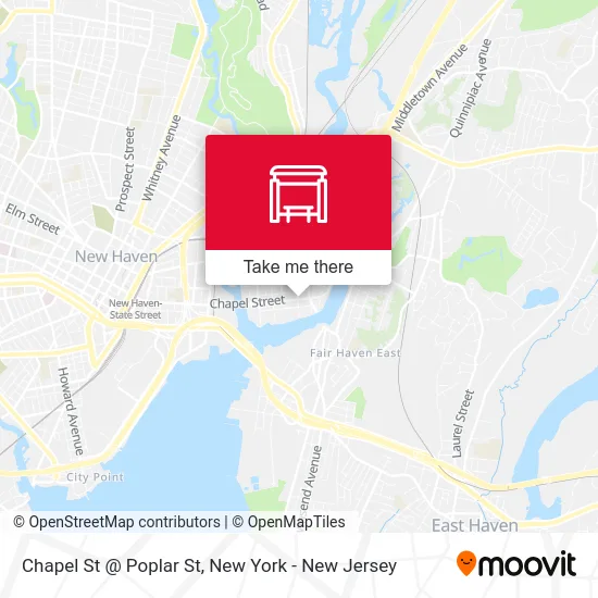 Chapel St @ Poplar St map