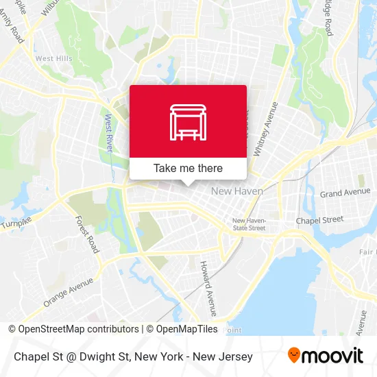 Chapel St @ Dwight St map