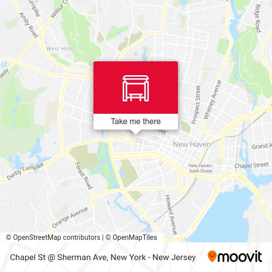Chapel St @ Sherman Ave map