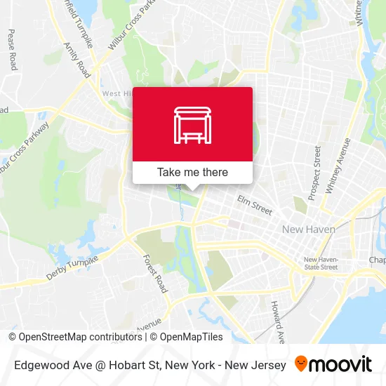 Edgewood Ave @ Hobart St map