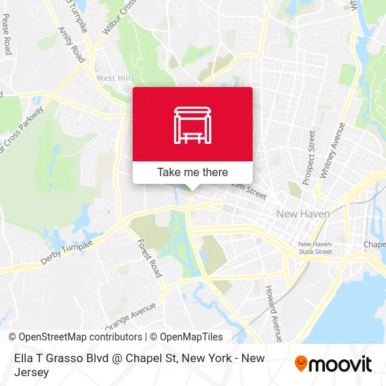 Ella T Grasso Blvd @ Chapel St map