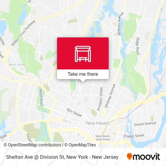 Shelton Ave @ Division St map