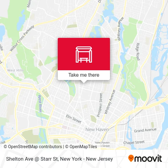 Shelton Ave @ Starr St map