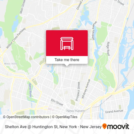 Shelton Ave @ Huntington St map