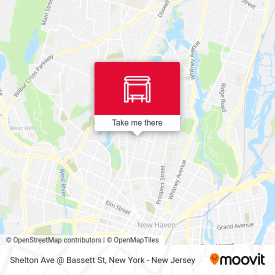 Shelton Ave @ Bassett St map