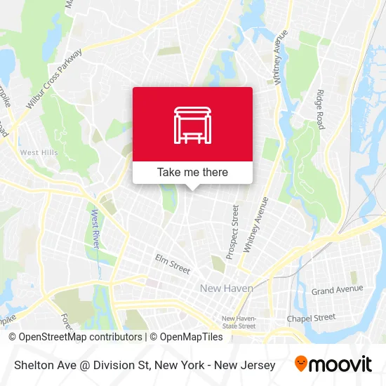 Shelton Ave @ Division St map