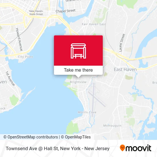 Townsend Ave @ Hall St map