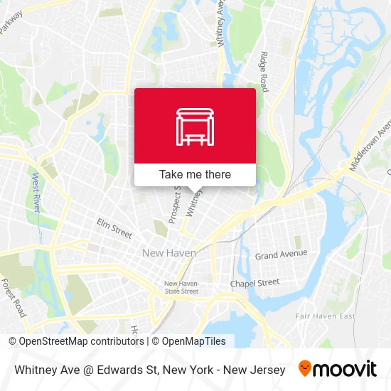 Whitney Ave @ Edwards St map