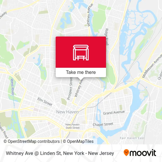 Whitney Ave @ Linden St map