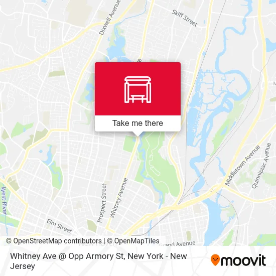 Whitney Ave @ Opp Armory St map