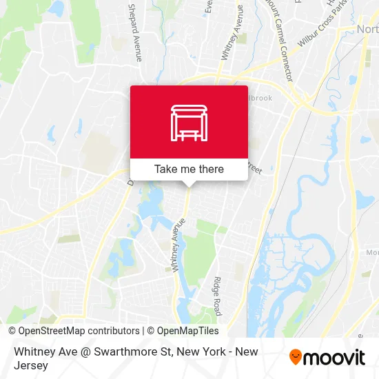 Whitney Ave @ Swarthmore St map