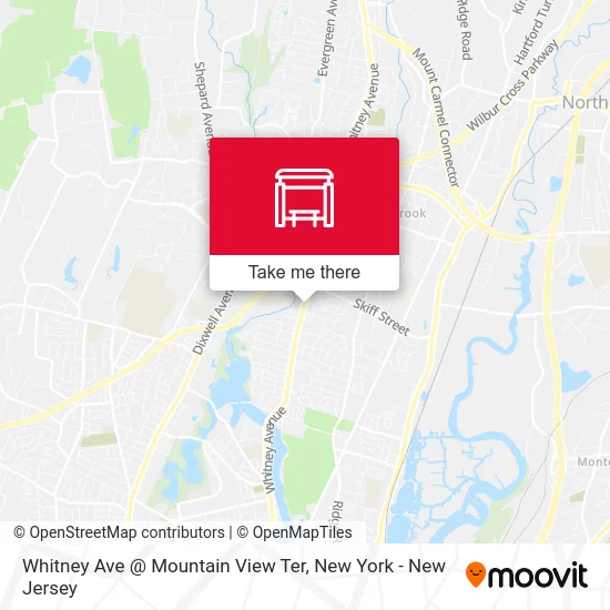 Whitney Ave @ Mountain View Ter map