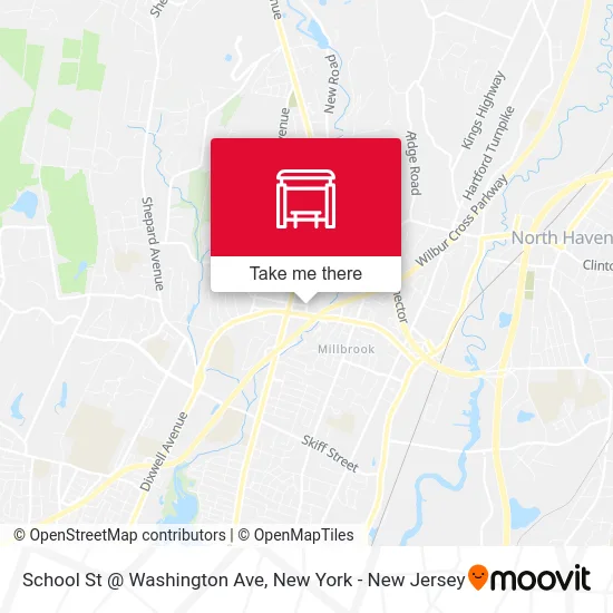 School St @ Washington Ave map