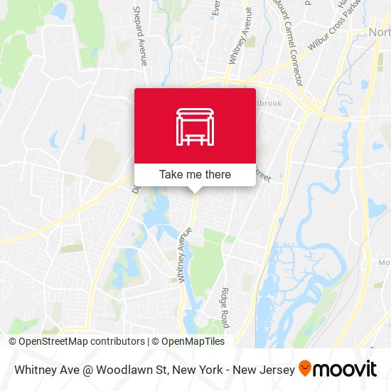 Mapa de Whitney Ave @ Woodlawn St