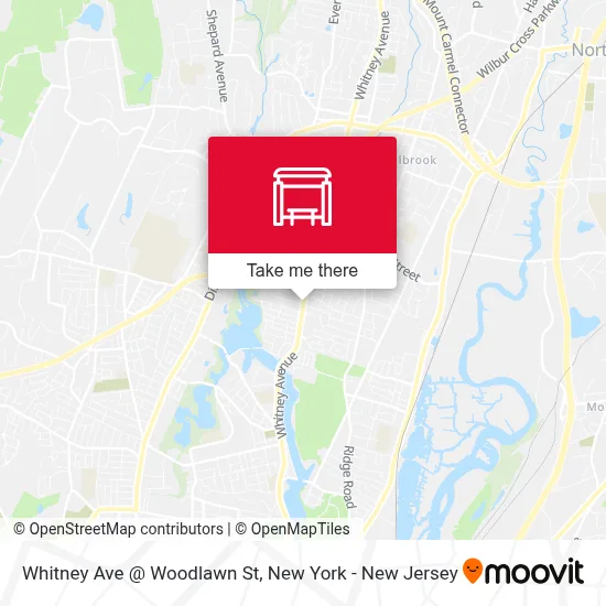 Whitney Ave @ Woodlawn St map