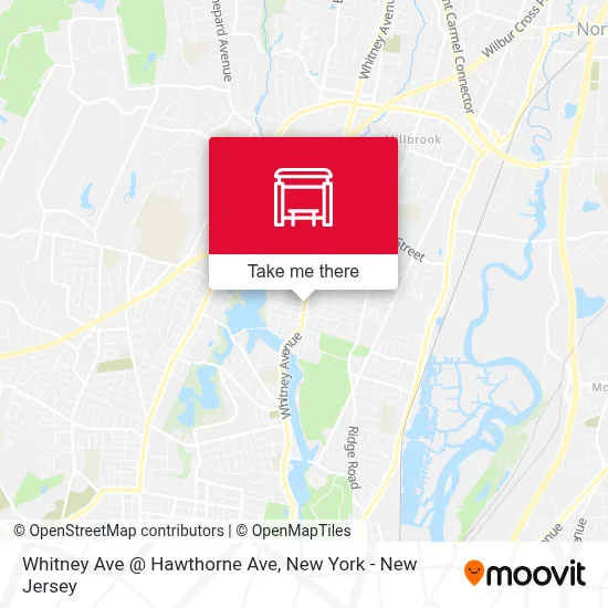 Whitney Ave @ Hawthorne Ave map