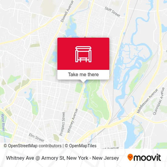 Whitney Ave @ Armory St map