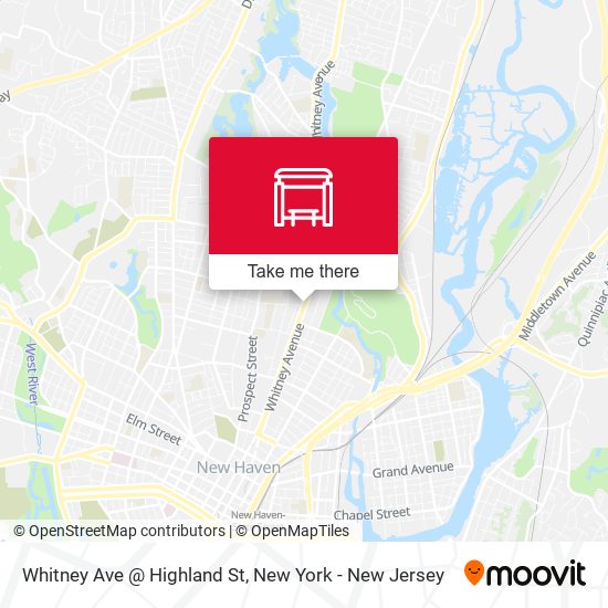 Whitney Ave @ Highland St map