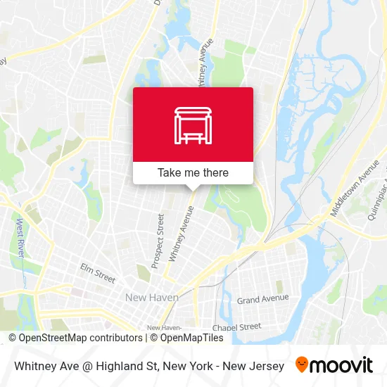 Whitney Ave @ Highland St map