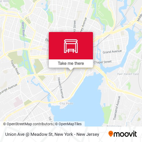 Mapa de Union Ave @ Meadow St