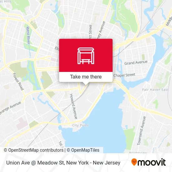 Union Ave @ Meadow St map