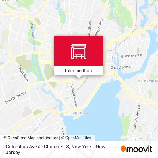 Columbus Ave @ Church St S map