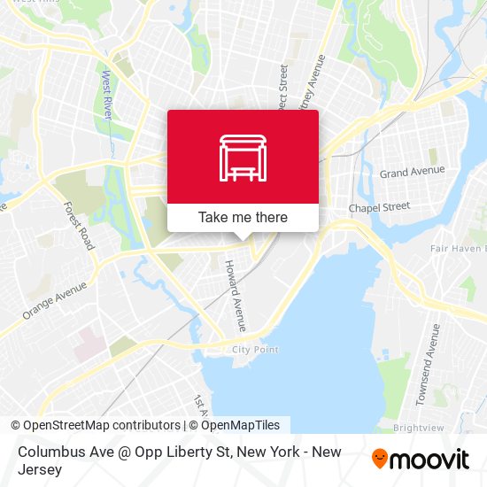 Columbus Ave @ Opp Liberty St map