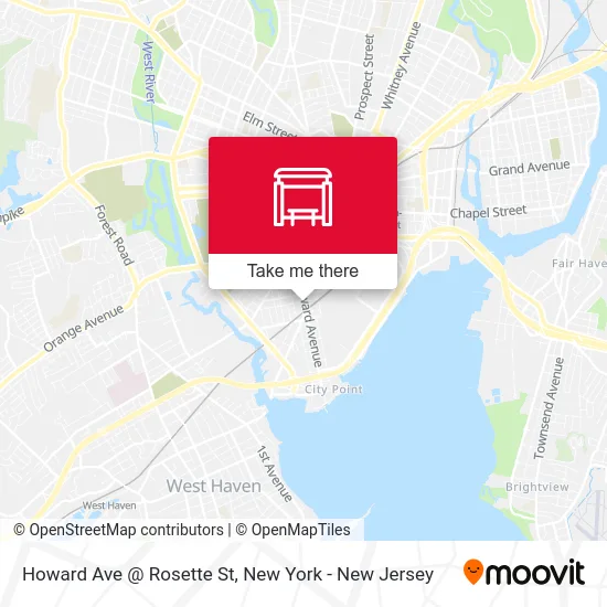 Howard Ave @ Rosette St map