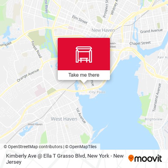 Kimberly Ave @ Ella T Grasso Blvd map