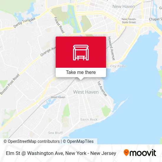 Elm St @ Washington Ave map