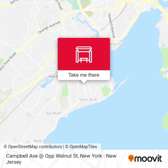 Campbell Ave @ Opp Walnut St map