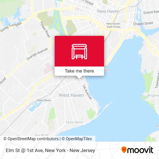 Elm St @ 1st Ave map