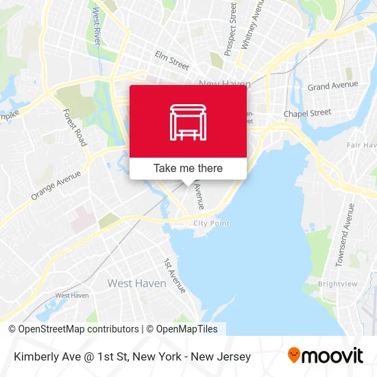 Kimberly Ave @ 1st St map