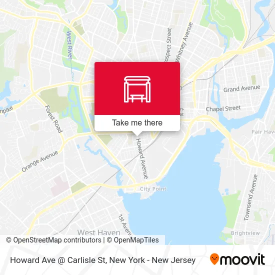 Howard Ave @ Carlisle St map