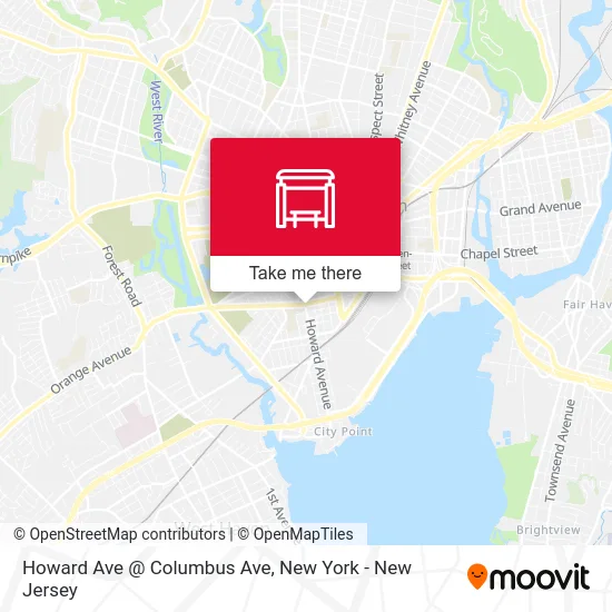 Howard Ave @ Columbus Ave map