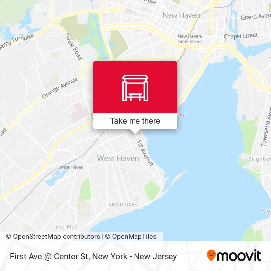 First Ave @ Center St map