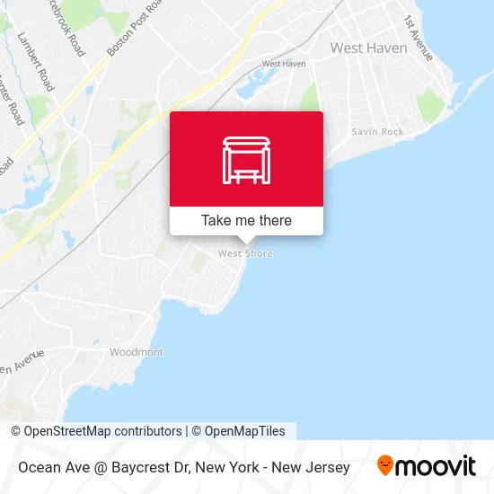 Ocean Ave @ Baycrest Dr map