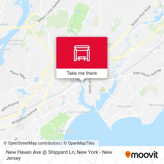 New Haven Ave @ Shipyard Ln map