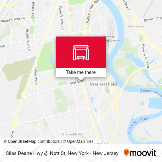 Silas Deane Hwy @ Nott St map