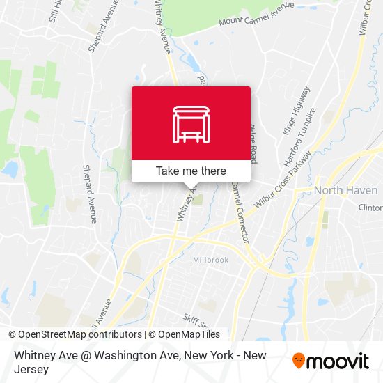 Whitney Ave @ Washington Ave map