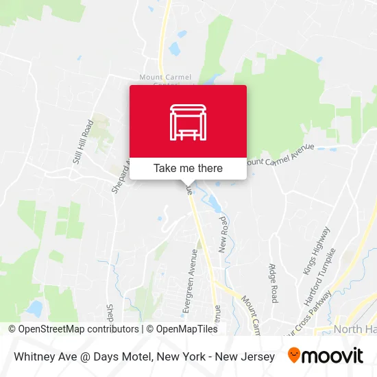 Whitney Ave @ Days Motel map